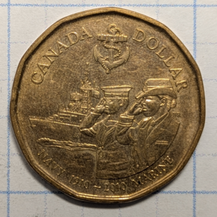 2010 loonie - Navy Centennial