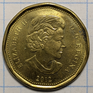 2012 loonie - Grey Cup