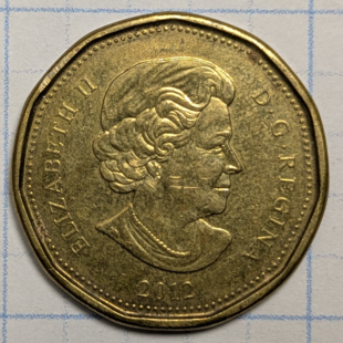 2012 loonie -