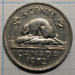 1972 nickel -