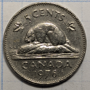 1976 nickel -
