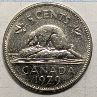 1979 nickel -